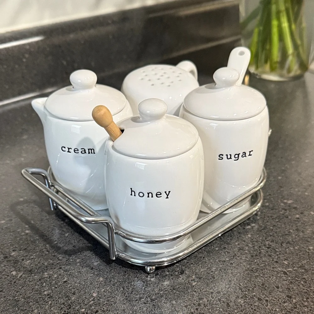 Pottery Barn White Ceramic  Set - Picture 3 of 3